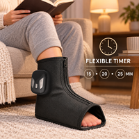Bottes de massage chauffantes sans fil pour les pieds avec 3 valves à air, nœuds de massage pour les chevilles et batterie rechargeable de 2400 mAh