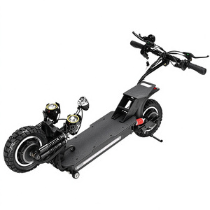 Trottinette électrique tout-terrain pour adultes avec éclairage latéral LED, pliable, double moteur, puissante - Product Image 5