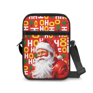 OUTSIDE Bolso bandolera con estampado de muñeco de nieve navideño, bolso mensajero ligero para hombres, uso diario, compatible con computadora de 8 pulgadas - Product Image 2