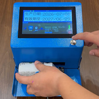 Mesin Kode Tanggal Logo Yaomatec Layar 7 Inci, Printer Inkjet Statis Desktop untuk Kemasan Plastik