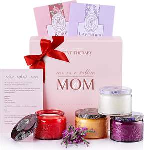 Long Lasting Aromatherapy <b>Scented</b> <b>Candle</b> <b>Gift</b> <b>Set</b> 4 Beautifully Designed <b>Candles</b> <b>Gift</b> Box for Home Decoration Christmas Mother's - Product Image 1