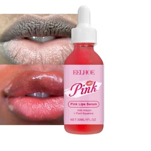 Sérum pour les lèvres rose pour les pigmentations foncées : éclaircissement rapide, exfoliant et repulpant, sérum pour les lèvres brillant pour hommes et femmes - Product Image 1