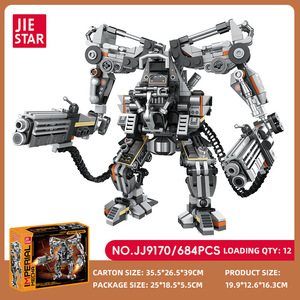 JIESTAR JJ9170 684PCS Série de films Hacker Empire Robot Ornement Blocs de construction Modèle Jouet éducatif technique Cadeau de festival - Product Image 6