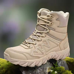 Bottes de randonnée tout temps pour hommes, cuir de qualité supérieure, imperméables, résistantes à l'usure, antidérapantes, pour les randonnées en montagne - Product Image 2