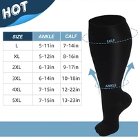 Chaussettes de compression graduée en bambou grande taille 15-20 mmHg, hauteur genou, soutien médical pour femmes, idéales pour médecins et infirmières
