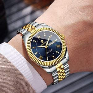 Binbond Men's Watch Analog Quartz 11mm Stainless Steel Band Waterproof Calendar Luminous Week Date Display - Product Image 2