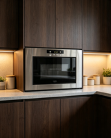 Microwave Oven Terintegrasi Layar LED 4 Tingkat Daya Timer Elektronik 30 Menit 750W Piring Putar 25cm Untuk Dapur Rumah EU