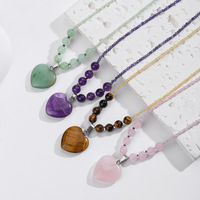 Collier bohème en perles de riz en pierre naturelle d'améthyste, best-seller transfrontalier, bijoux en gros