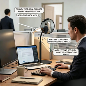 Écran de confidentialité pour bureau : <span class=keywords><strong>Miroir</strong></span> convexe en acrylique haute définition, écran de confidentialité latéral pour ordinateurs - Product Image 4