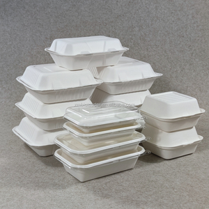 Disposable biodegradable bagasse Takeaway food container Boxes
