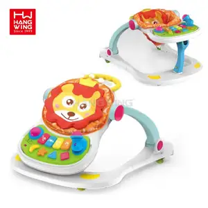 HW plastik 4 In 1 Rocker sandalye çok fonksiyonlu yürümeye başlayan güvenli benzersiz müzikal yuvarlak bebek yürüteci öğretici oyuncaklar