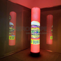 Événements Publicité à grande échelle Décoration de pilier gonflable Support de modèle de colonne hermétique Tube d'art gonflable avec lumière