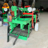 Cosechadora de cadena de maní montada en Tractor, máquina cosechadora de cultivos de raíces para rábano, batata, maní