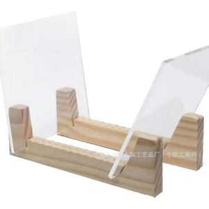 Wooden Cd Rack Natural Color Desktop Storage Display <b>Stand</b> For Music Lovers Vinyl <b>Record</b> Holder Single Layer - Product Image 3