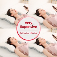 Oreiller de massage cervical pour usage domestique, télécommande portable, traction par airbag, chauffage électrique, massage par pétrissage, soutien du cou