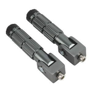 Pedales Plegables CNC Zuqing para Motocicleta, Scooter, Bicicleta Eléctrica, Aleación de Aluminio, Acabado Negro Titanio, Reposapiés Delantero y Trasero - Product Image 3