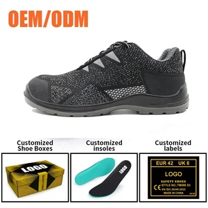 Zapatos de Seguridad Deportivos para Hombre, con Puntera de Fibra de Vidrio Resistente a Pinchazos, Antideslizantes, Ligeros, Sin Metal, con Suela de PU Resistente al Aceite y Antiestática - Product Image 4