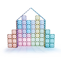 Magplayer - Bloques Magnéticos de Construcción, Ladrillos Magnéticos Conectables de 2/3/4 Piezas, Bloques Magnéticos Coloridos