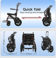 Fauteuil roulant pliable rapide et léger pour personnes âgées, idéal pour les voyages et la mobilité – Vente en gros
