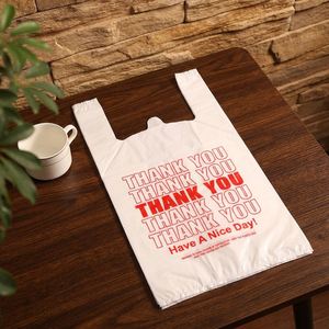 Bolsa de Plástico Transparente Desechable con Logotipo Impreso, Bolsa de Plástico Tipo Camiseta para Supermercados y Tiendas de Comestibles - Product Image 4