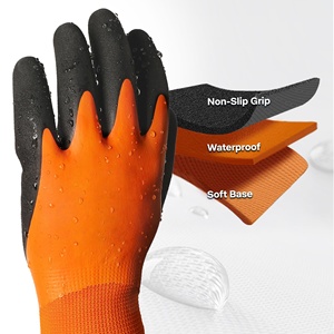Gants de travail isolés en polaire thermique imperméables et résistants au froid, avec revêtement en latex, pour congélateur et jardinage - Product Image 2