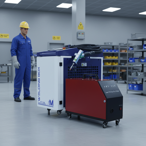 Machine de soudage laser portative 1,5KW/2KW/3KW à double tête oscillante avec certification CE, machine de soudage laser intégrée portative principalement - Product Image 3