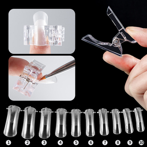 Conjunto de formas de <span class=keywords><strong>uñas</strong></span> <span class=keywords><strong>acrílicas</strong></span> para manicura, <span class=keywords><strong>Kit</strong></span> de molde para <span class=keywords><strong>uñas</strong></span> con doble punta - Product Image 2