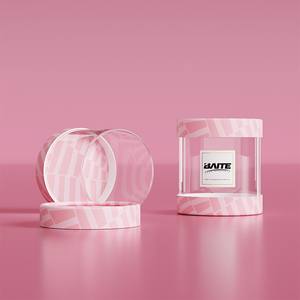 Tube de papier écologique recyclable transparent personnalisé emballage cylindre boîte d'estampage pour les attaches de cheveux chouchous à la mode - Product Image 4