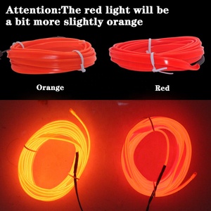 5M EL Wire <span class=keywords><strong>LED</strong></span> Tira de luz fría Ambiente Interior Coche Luz Neón Atmósfera Tira Accesorios de luz de coche - Product Image 2