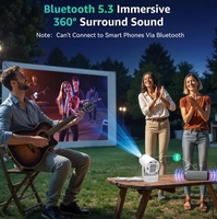 Projecteur Android portable rechargeable X10 Mini, home cinéma, veilleuse, haut-parleur intégré, lampes LED, courte portée, WiFi