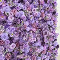 Mur de fleurs artificielles 3D 5D violettes sur mesure de qualité supérieure pour toile de fond de mariage, décoration florale pour vitrine de magasin et centre commercial, accessoires photo