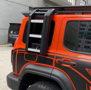 Style Side Climbing <b>Ladder</b> Matte <b>Aluminum</b> Lossless Install for GWM 300 SUV Roof Platform Black Factory Wholesale - Product Image 4