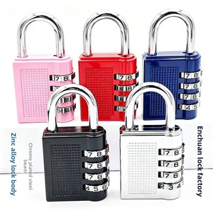 Serrure à code mécanique à 4 chiffres en alliage de zinc pour grande valise, casier de dortoir ou de salle de sport, modèle N824 - Product Image 1