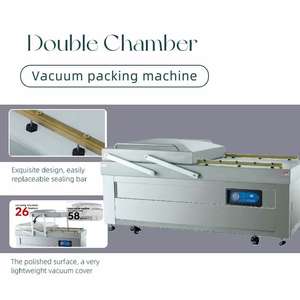 เครื่องบรรจุภัณฑ์สุญญากาศแบบสองห้อง ขนาดใหญ่ สำหรับธุรกิจ บรรจุข้าว อาหารปรุงสุก นมผง แข็งแรง น้ำหนักเบา ปรับแต่งได้ - Product Image 1