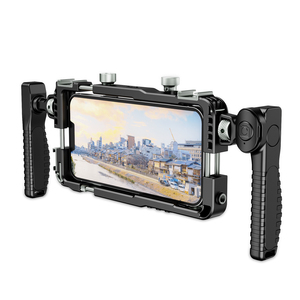 <span class=keywords><strong>Stabilisateur</strong></span> vidéo pour téléphone à double poignée - <span class=keywords><strong>Stabilisateur</strong></span> vidéo pour <span class=keywords><strong>iPhone</strong></span>/Android avec poignée et support de trépied pour la réalisation de films/vlogs/YouTube - Product Image 1