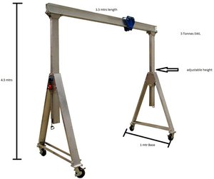 Chine Vente chaude Mini grue à portique portable à poutre simple 3 tonnes 5 tonnes 10 tonnes Prix - Product Image 3