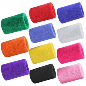 En gros, Bandeaux de poignet personnalisés en tissu éponge de coton anti-transpiration pour le sport, le tennis et la gym - Product Image 1