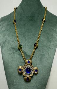 <span class=keywords><strong>Collana</strong></span> con Pendente in <span class=keywords><strong>Resina</strong></span> Blu Fatta a Mano Kaimei 2025, Gioielli alla Moda, Collane Lunghe Colorate con Croce Dorata e <span class=keywords><strong>Resina</strong></span> Blu - Product Image 6