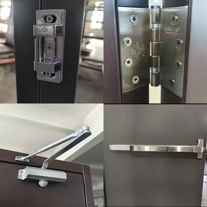 現代的なスライド式鋼製単枚内部開き窓防火セキュリティドア（エンジニアリングプロジェクト用枠付き） - Product Image 5