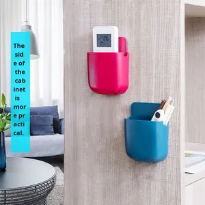 Modern Home No-Drill Single PP Plastic <b>Storage</b> Rack <b>Remote</b> <b>Control</b> TV Air Conditioner Phone Charging Stand Wall Mount - Product Image 2