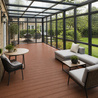 Tarima de Madera Compuesta WPC Cuadrada Moderna con Relieve 3D, Resistente al Agua, Ecológica, para Exteriores, para Uso Residencial