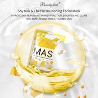 Usine En Gros Soins De La Peau Beauté Feuille Visage Masque Blanchissant Hydratant Lait De Soja Fromage Masque Facial