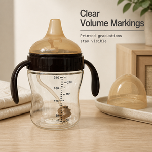 Biberon Yaya PPSU 240 ml, petit arc, calibre universel, anti-coliques, tétine à débit variable, sans BPA, 0-12 mois, avec poignée - Product Image 6