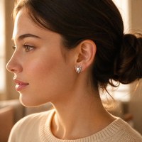 Boucles d'oreilles clous en forme de cœur, plaqué argent antique, style punk rétro, bijoux d'oreille tendance pour femme, base en cuivre