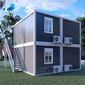 Zhong nan 20ft Luxus Casas Haus modular winziges Zuhause tragbares Café 2 Etage vorgefertigte Container Haus häuser