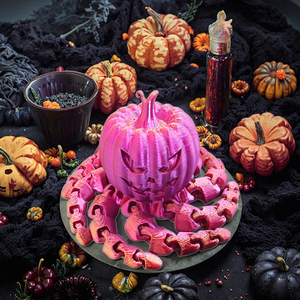 Jouet pieuvre citrouille d'Halloween imprimé en 3D Nouveauté & <span class=keywords><strong>Gag</strong></span> pour la décoration <span class=keywords><strong>de</strong></span> la chambre des enfants Connexion articulée - Product Image 2