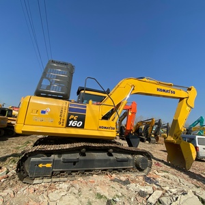 Envío Gratuito, Retroexcavadora de Alta Calidad para Ingeniería Municipal, Excavadora Hidráulica Usada Komatsu PC160 de 16 Toneladas - Product Image 1