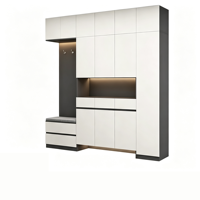 Meuble à chaussures moderne et contemporain pour entrée de salon, en bois massif, rangement pour hall d'entrée, couleur et taille personnalisables, grande capacité, séparateur de pièce