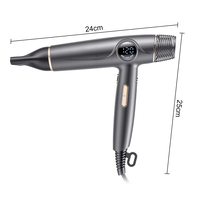 Sèche-cheveux de voyage 1600W, séchage rapide, pliable, faible niveau sonore, air froid avec diffuseur, léger
