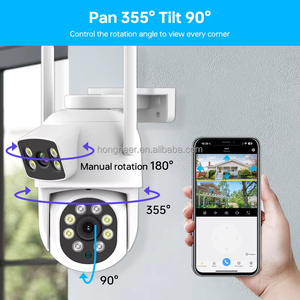 Hongnaer 4MP 6チャンネル2レンズホームIPセキュリティPTZカメラサーベールシステムセットキットEseecloud WiFiワイヤレスNVR <span class=keywords><strong>CCTV</strong></span>カメラシステム - Product Image 5
